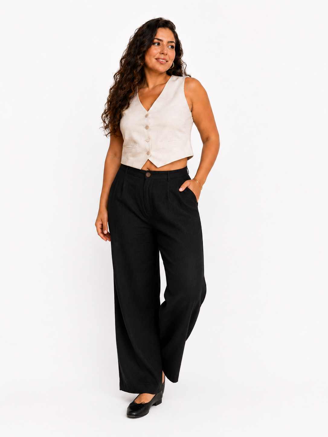 LUNA | PANTALÓN WIDE LEG DE LINO