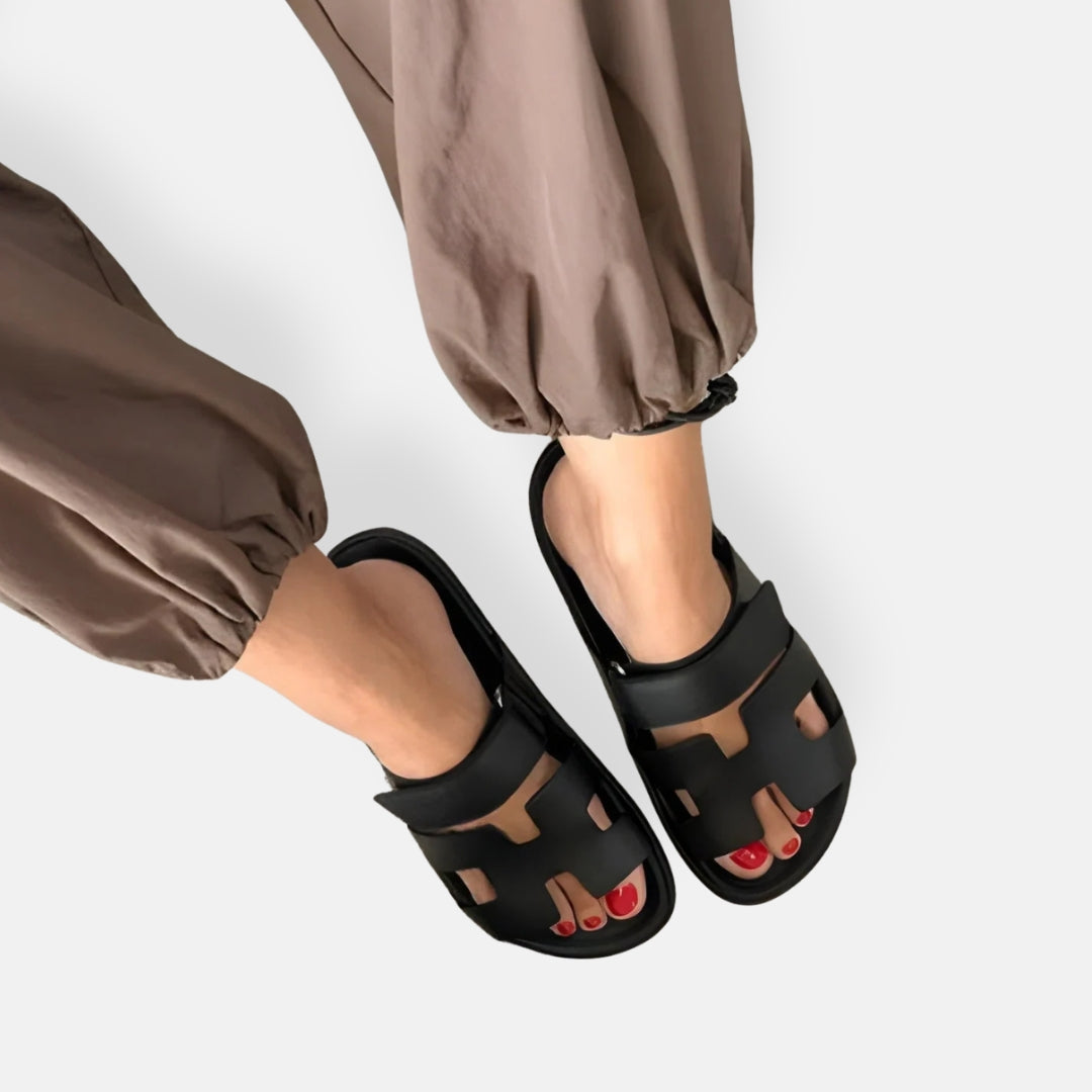 Bruna mules caladas de confort negras - Vera Luna