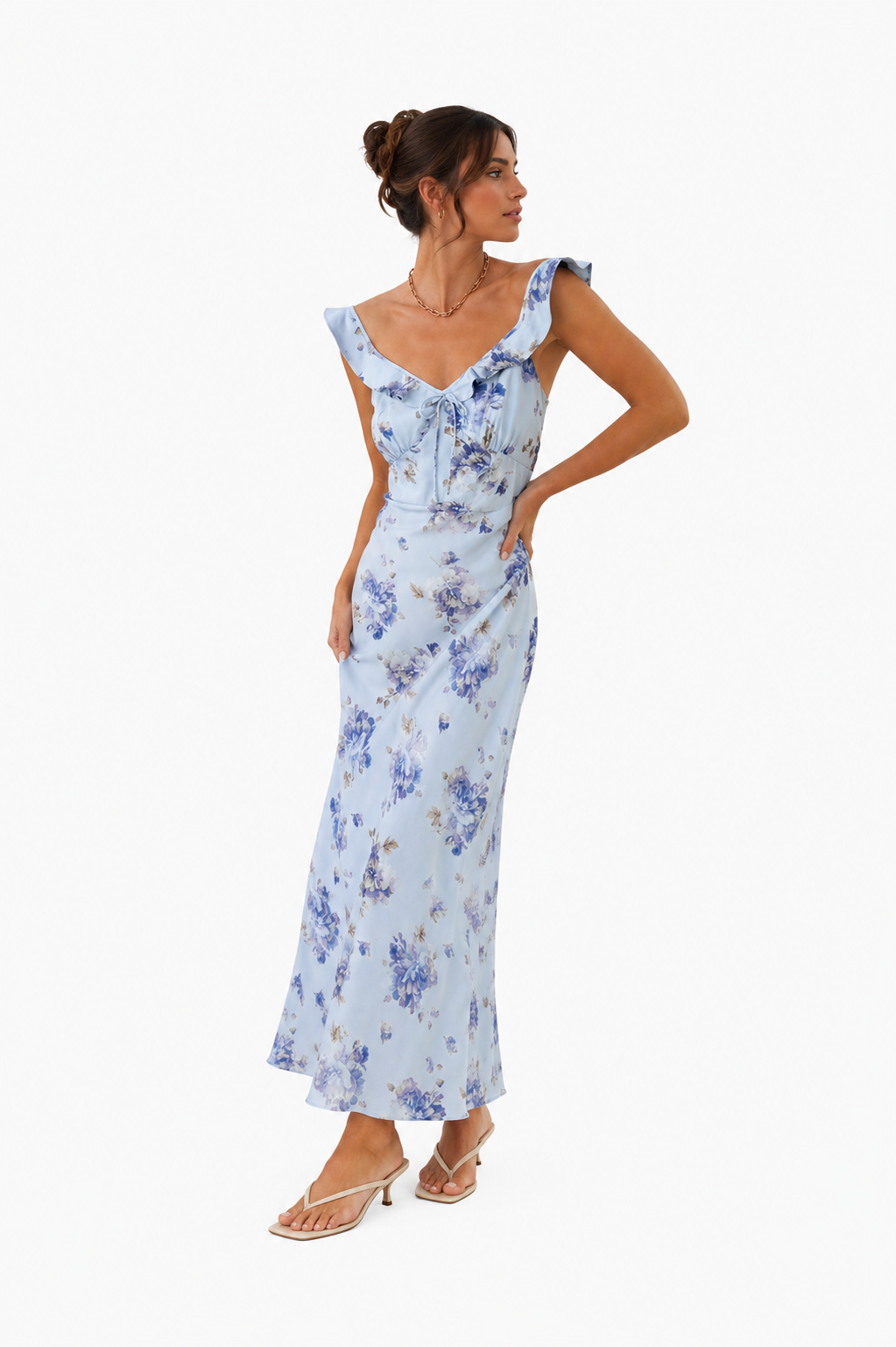 MARIELA | VESTIDO MIDI FLORAL CON TIRANTES