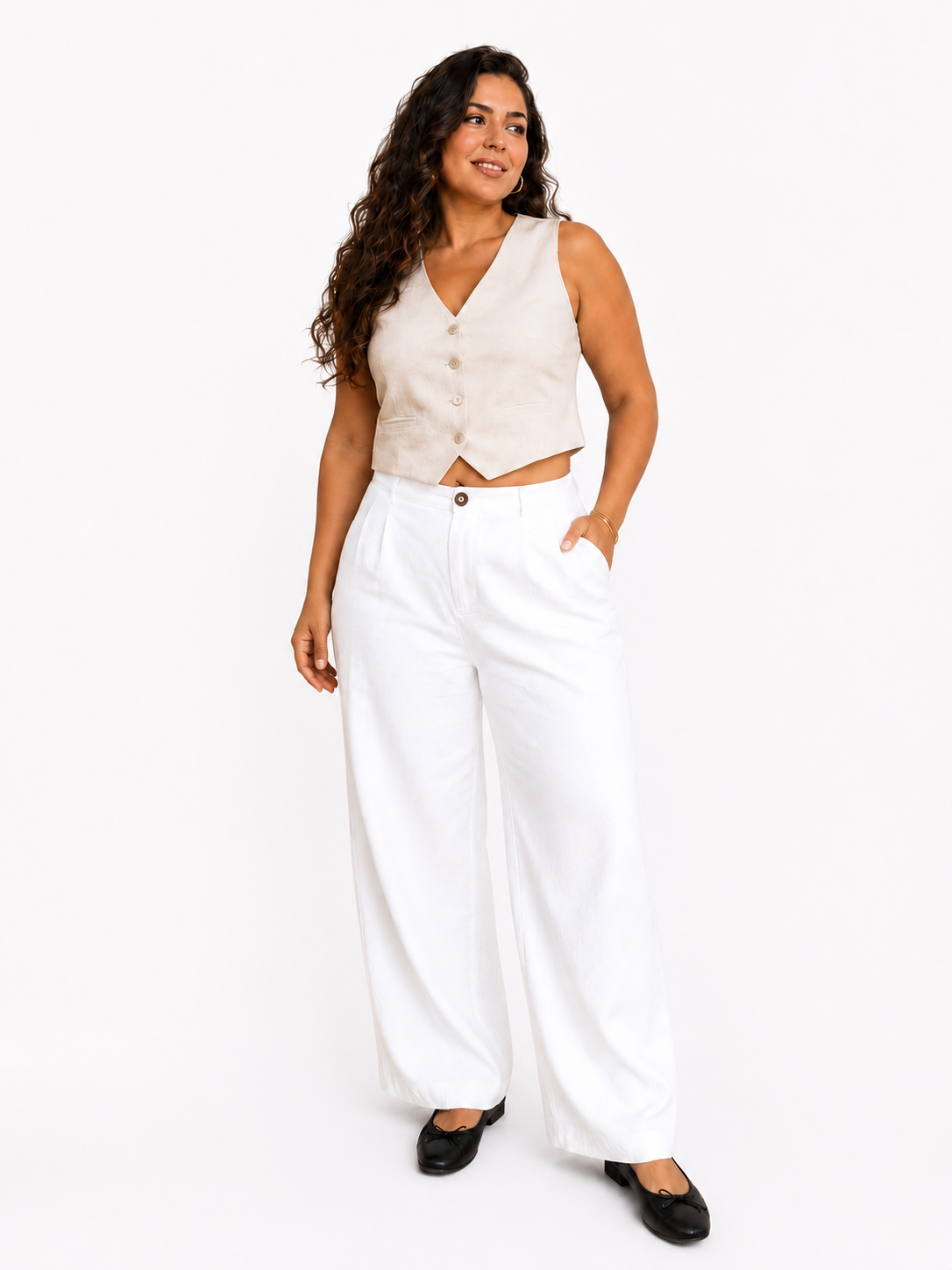 LUNA | PANTALÓN WIDE LEG DE LINO