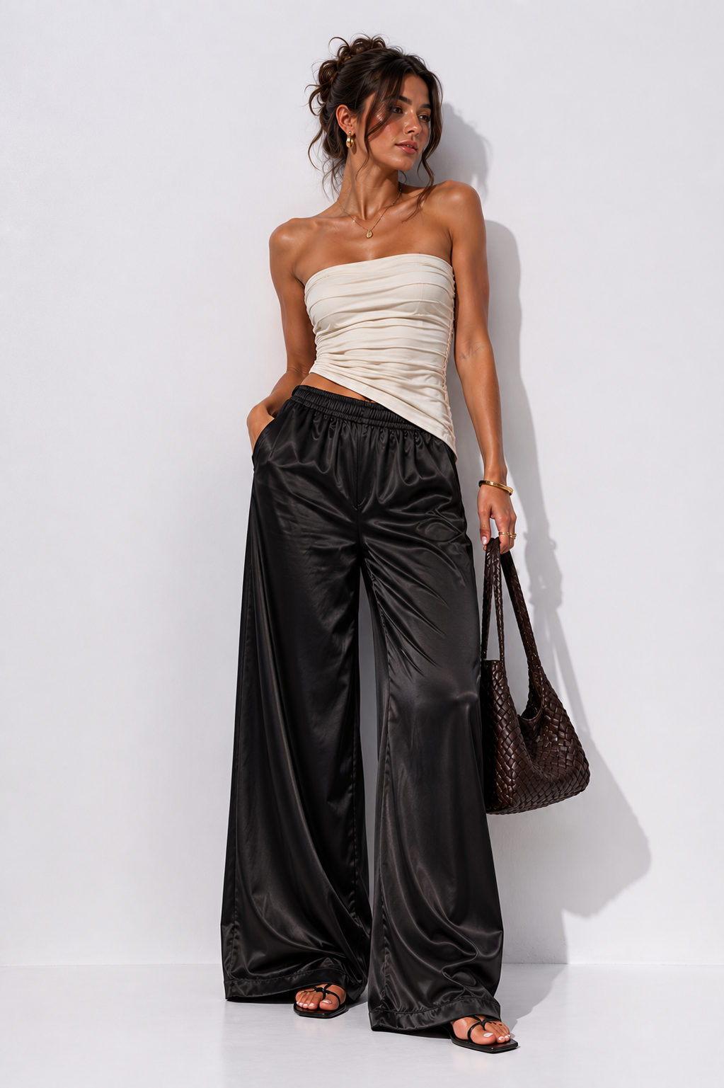 VALENTINA | PANTALÓN PALAZZO SATINADO