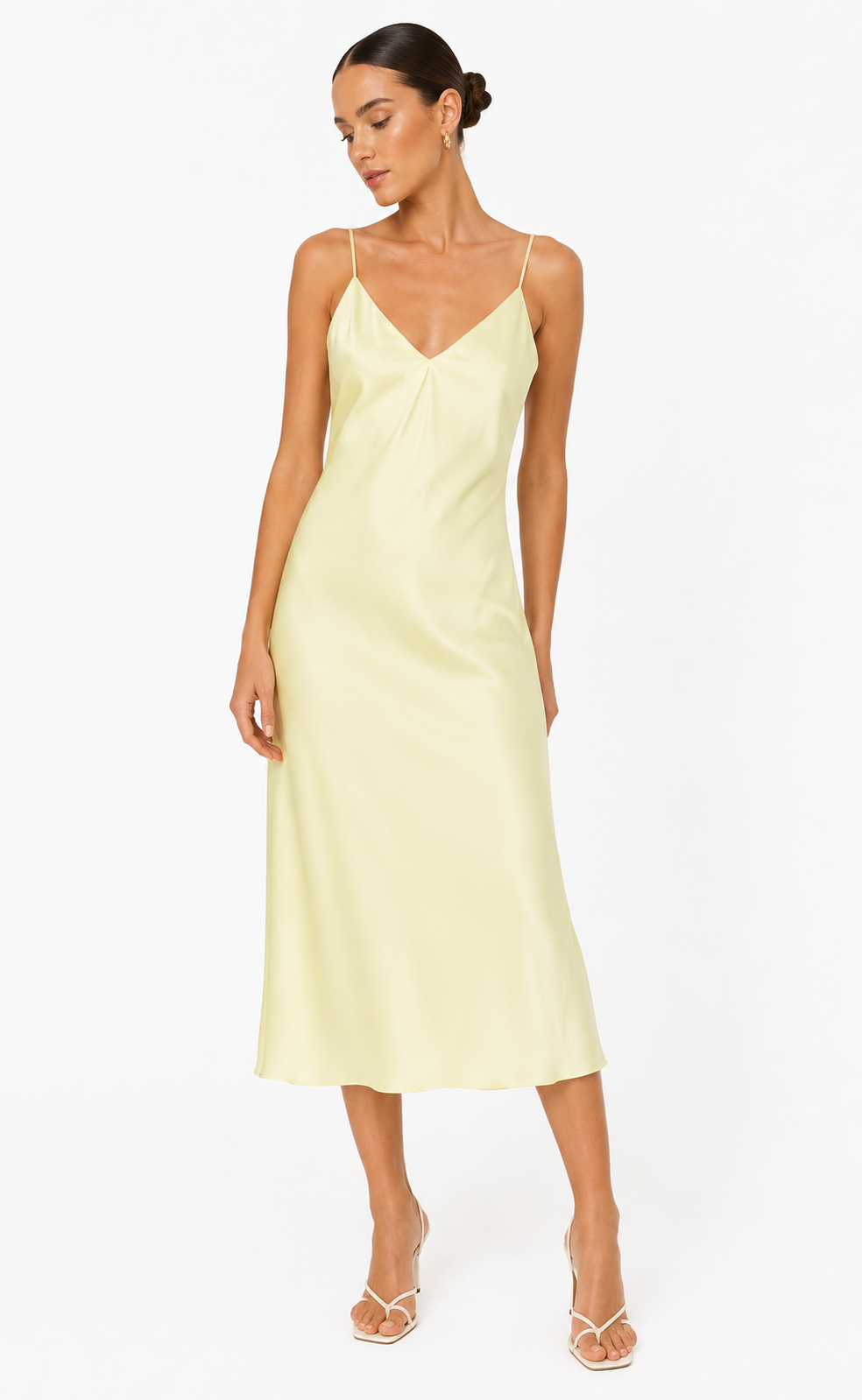 ELENA | VESTIDO MIDI SATINADO