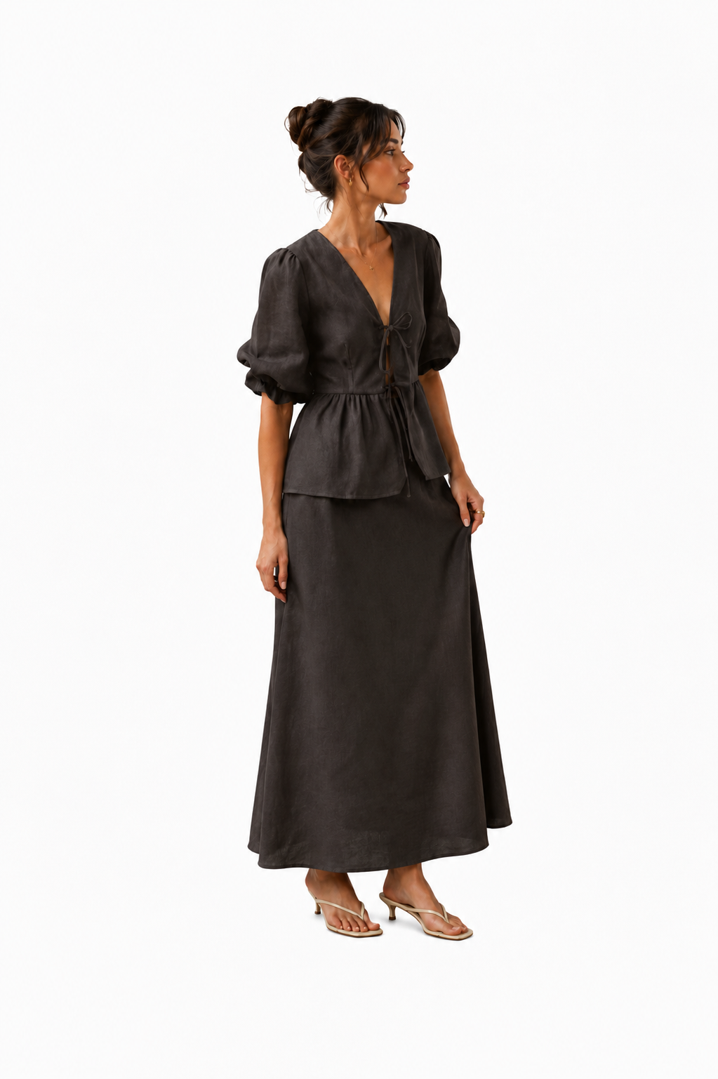 ISABEAU | CONJUNTO FALDA ALGODÓN CON LAZADA