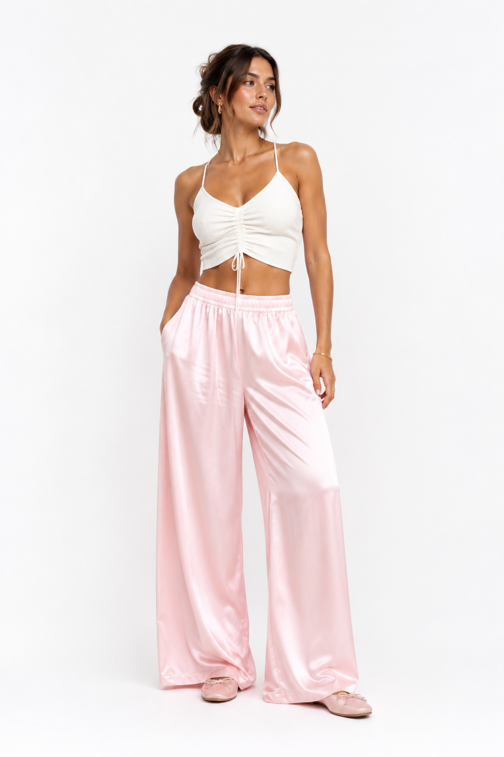 VALENTINA | PANTALÓN PALAZZO SATINADO